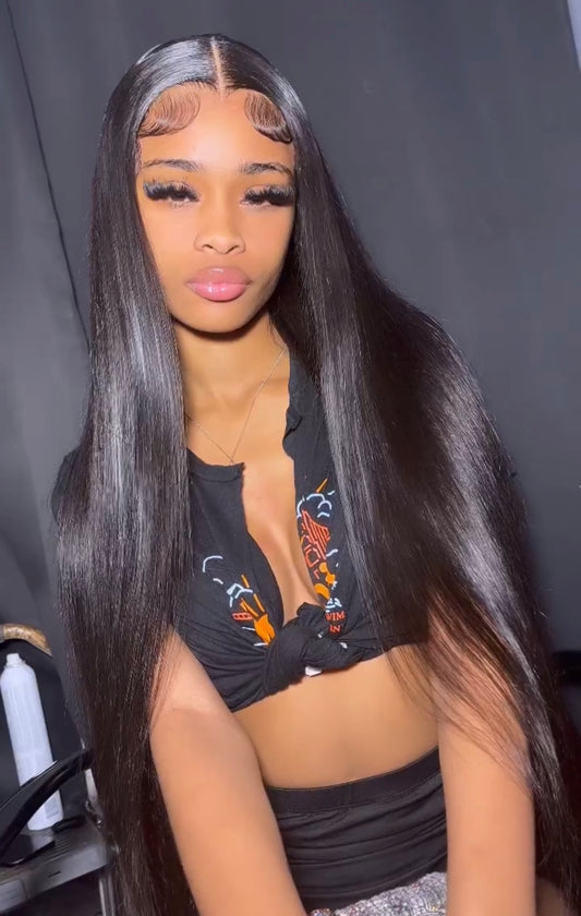Japanese Silk Straight Raw Film HD Lace Frontal Wig