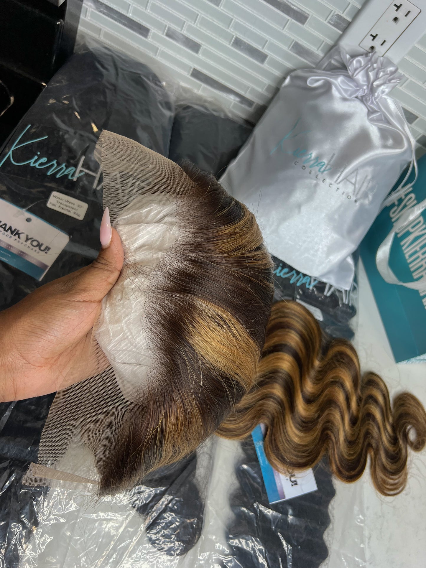 Highlighted Transparent Lace Frontal Wig